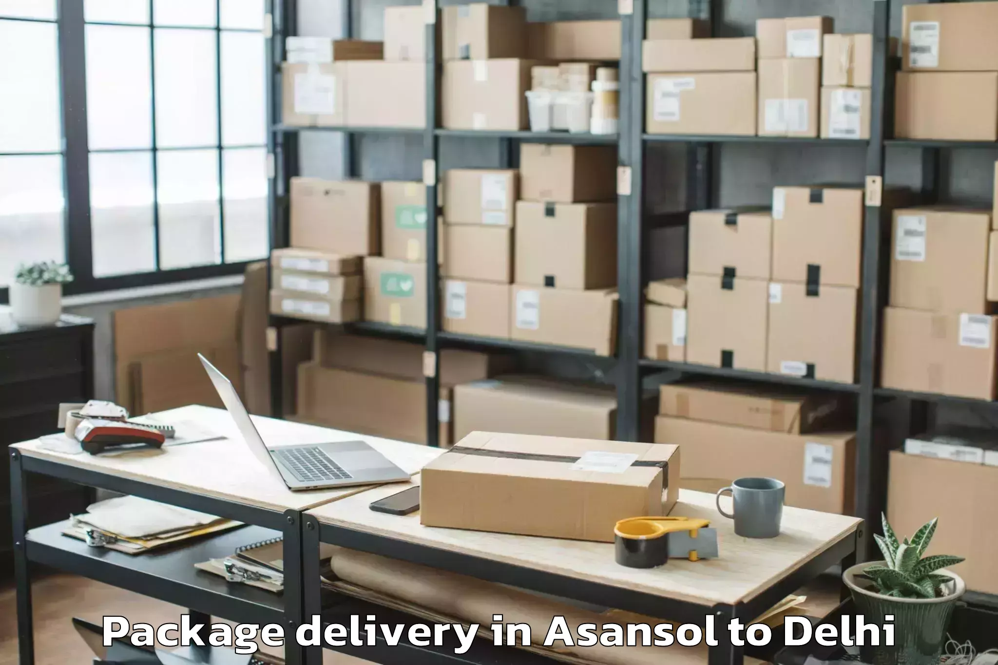 Book Your Asansol to Kalkaji Package Delivery Today